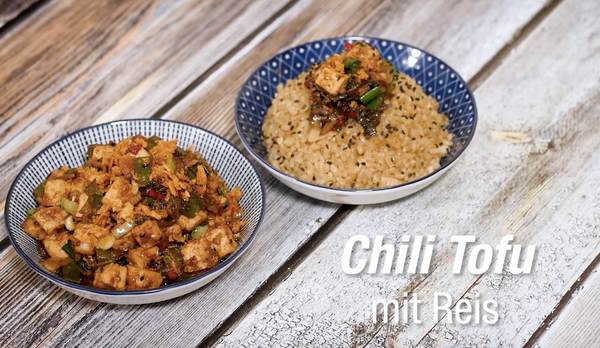 Asiatisches Chili Tofu mit Gemüse & Reis